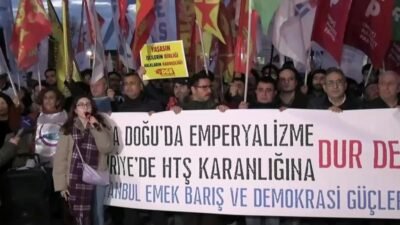 İstanbul Emek, Barış ve Demokrasi Güçleri tarafından Kadıköy'de yapılan açıklamada,