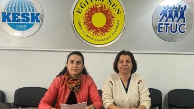 KESK Gaziantep Kadın Meclisi adına konuyan Eğitim Sen Şube Kadın