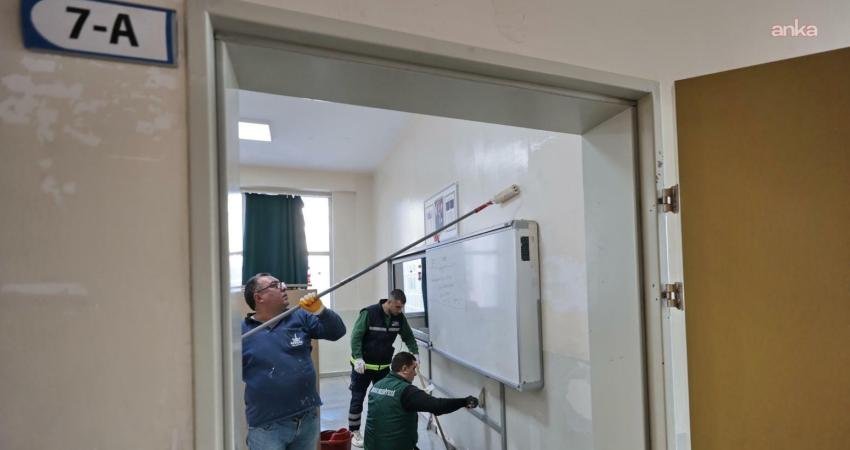 Konak Belediyesine bağlı ekipler, öğrenciler yarıyıl tatilinin tadını çıkarırken okulların