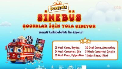 İstanbul’u ilçe ilçe gezerek çocukları sinema ile buluşturan Sinebüs, sömestir