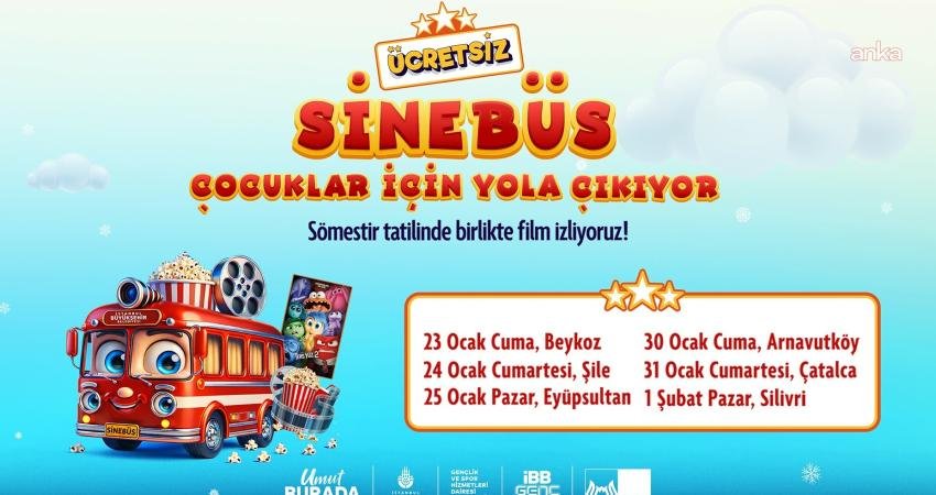 İstanbul’u ilçe ilçe gezerek çocukları sinema ile buluşturan Sinebüs, sömestir
