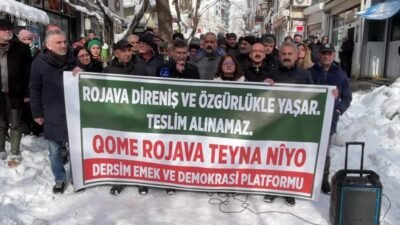 Suriye’de yaşanan gelişmeler Dersim Emek ve Demokrasi Platformu tarafından protesto