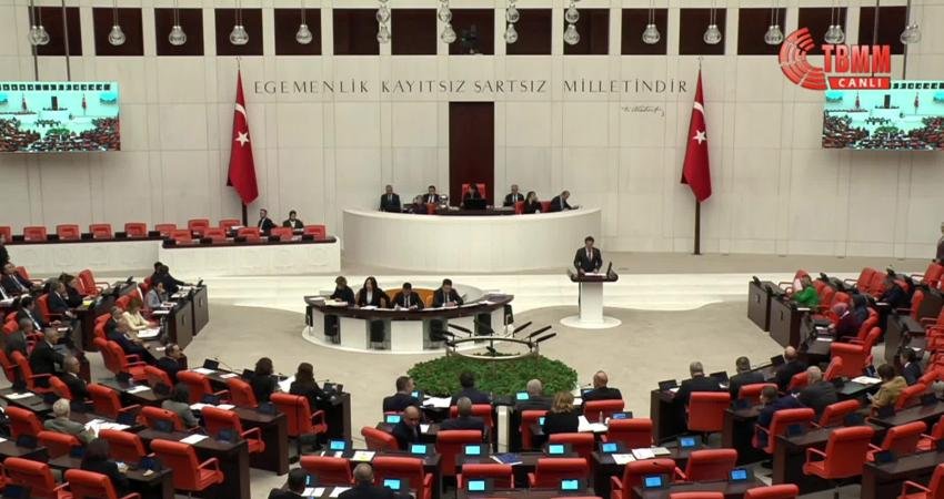 TBMM Genel Kurulu'nda DEM Parti tarafından "Suriye'nin Halep şehrinde sivillere