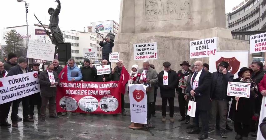 Türkiye Emekli Astsubaylar Derneği (TEMAD) üyeleri, 1975 astsubay hak arama