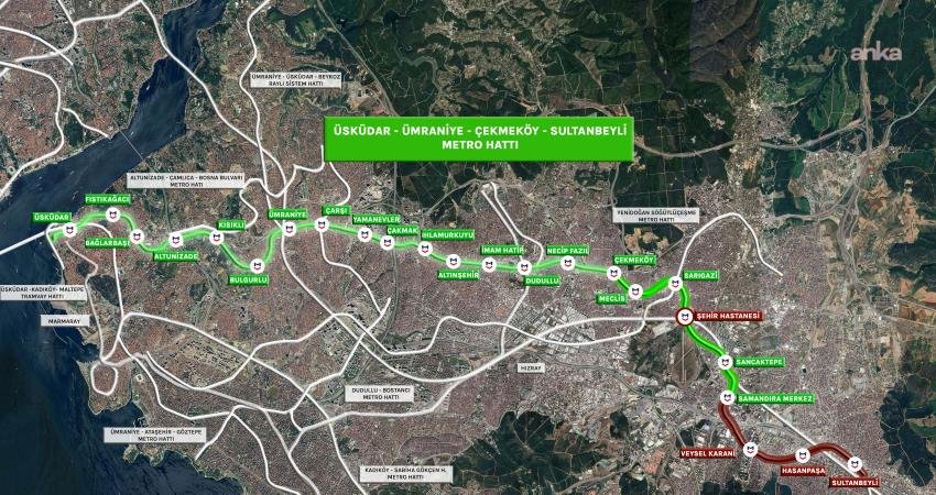 İstanbul Büyükşehir Belediyesi, M5 Üsküdar–Samandıra Metro Hattı’nın Samandıra Merkez–Sultanbeyli uzatma