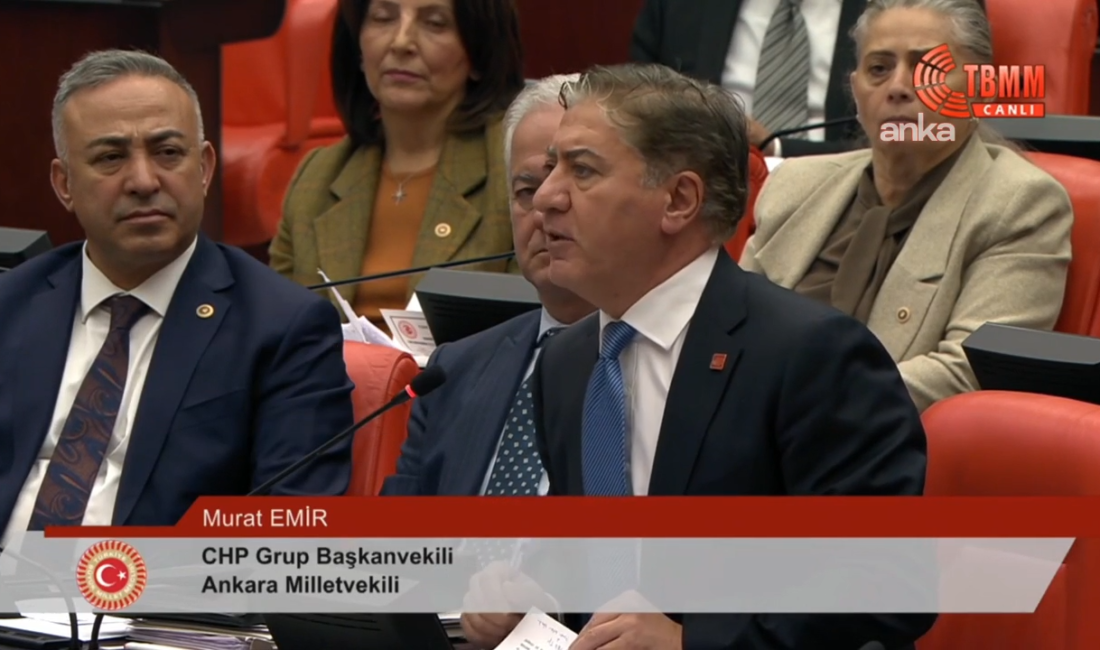 TBMM Genel Kurulu'nda konuşan CHP Grup Başkanvekili Murat Emir, Tayfun