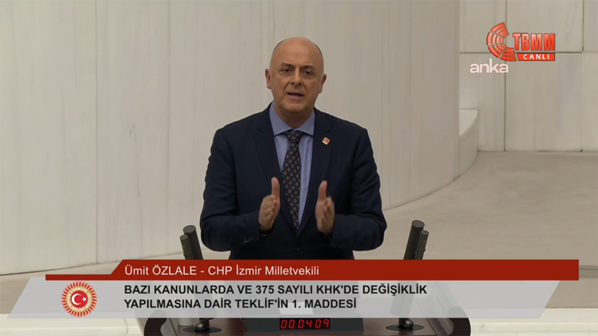 CHP İzmir Milletvekili Ümit Özlale, "Burada aslında 18 bin 500