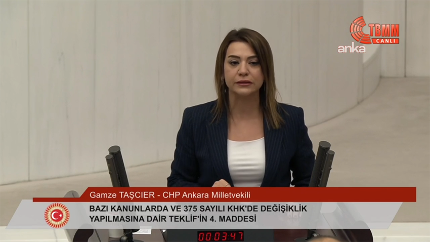CHP Ankara Milletvekili Gamze Taşcıer, "Siz şimdi bir kefen parası bile