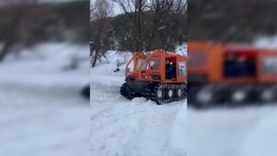 Yozgat’ın Çayıralan ilçesinin Konuklar yaylasında yoğun kar yağışı nedeniyle mahsur