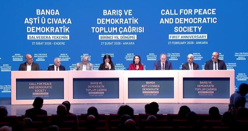 27 Şubat Barış ve Demokratik Toplum Çağrısı’nın birinci yılı… Tülay Hatimoğulları: “Öcalan’ın çağrısıyla beraber oluşan yeni süreçte demokratik cumhuriyetin inşası için çok şey yapabiliriz” DEM Parti Eş Genel Başkanı Tülay Hatimoğulları, "Demokratik entegrasyon yalnızca