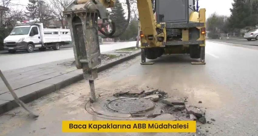 Ankara Büyükşehir Belediyesi, baca kapakları ve yağmur suyu ızgaralarını yol