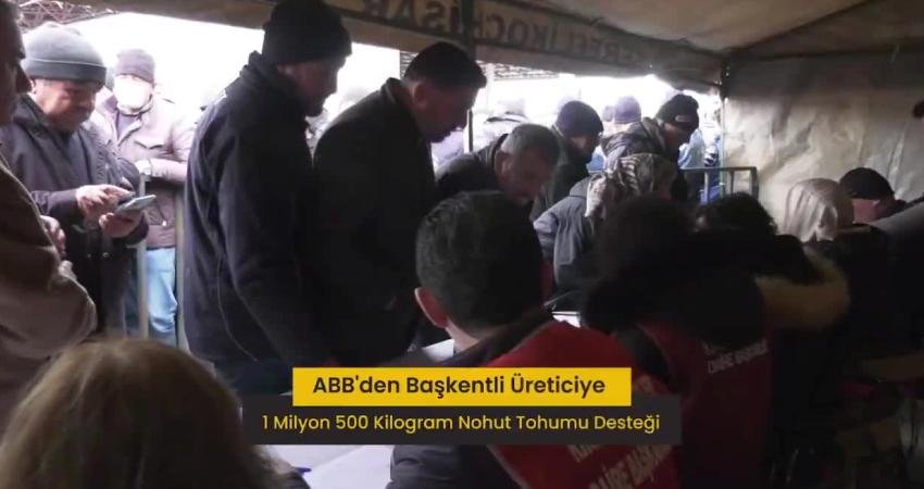 Ankara Büyükşehir Belediyesi’nden Başkentli üreticiye 1 milyon 500 bin kilogram nohut tohumu desteği Ankara Büyükşehir Belediyesi (ABB), yüzde 50 hibe ile başlattığı nohut