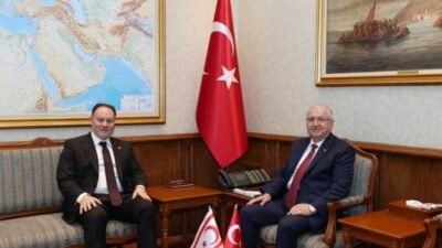 Milli Savunma Bakanı Yaşar Güler, KKTC Meclis Başkanı Ziya Öztürkler