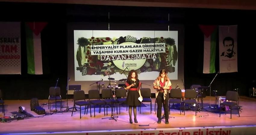 Bakırköy'de Filistin'le Dayanışma Gecesi düzenlendi. Gecede Filistin Eylem Komitesi de