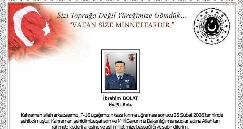 Balıkesir’de F-16 uçağı düştü… Milli Savunma Bakanı Güler’den taziye mesajı Milli Savunma Bakanı Yaşar Güler, Balıkesir'de F-16 savaş uçağının düşmesi