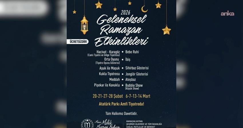 Bilecik Belediyesi'nin geleneksel ramazan etkinlikleri, bu yıl Atatürk Parkı Amfi