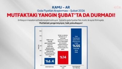 Birleşik Kamu-İş Konfederasyonu’nun Gıda Fiyatları Endeksi’ne göre, gıda fiyatlarındaki kesintisiz