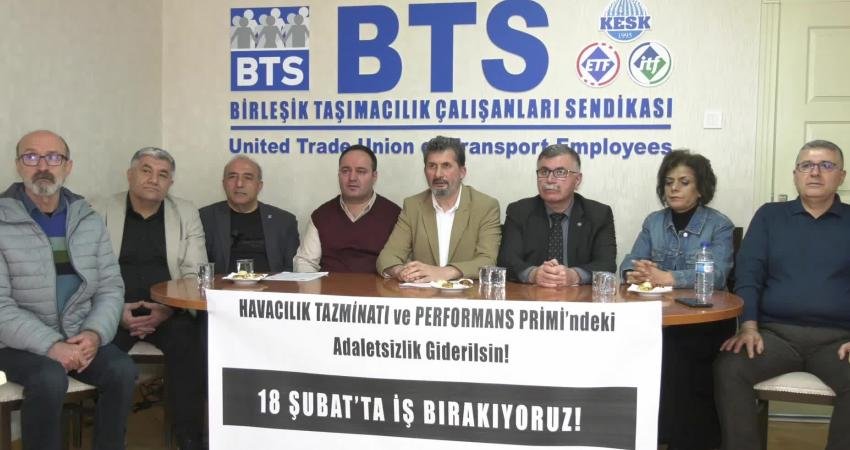 Birleşik Taşımacılık Çalışanları Sendikası DHMİ’de yarın iş bırakacak: “Adil bir tazminat düzenlemesi istiyoruz” Birleşik Taşımacılık Çalışanları Sendikası (BTS) Genel Başkanı Tonguç Özkan, Devlet Hava