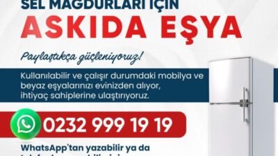 Bornova Belediyesi, sel mağdurları için başlattığı Askıda Eşya kampanyasıyla kullanılabilir