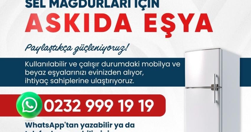 Bornova Belediyesi, sel mağdurları için başlattığı Askıda Eşya kampanyasıyla kullanılabilir