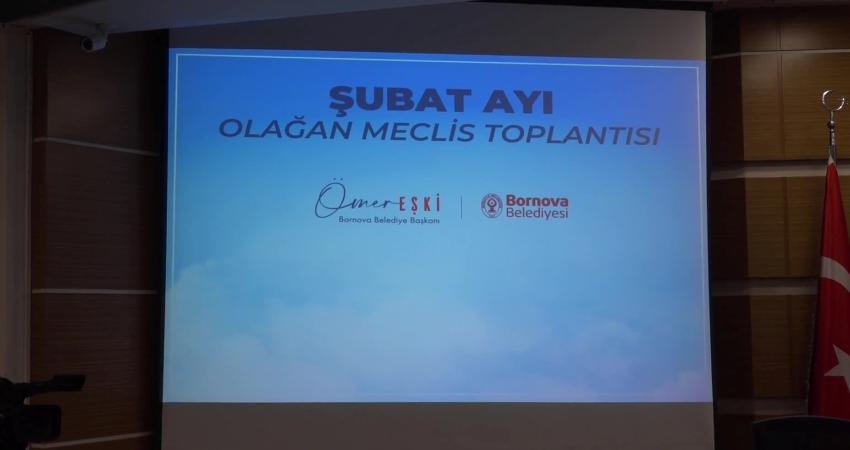Bornova Belediyesi Şubat Ayı Olağan Meclis Toplantısı’nda konuşan Başkan Ömer
