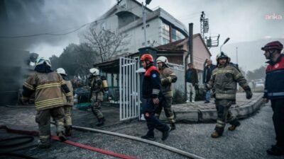 Bornova Kemalpaşa Caddesi’ndeki 5 katlı ayakkabı fabrikasında sabah saatlerinde çıkan