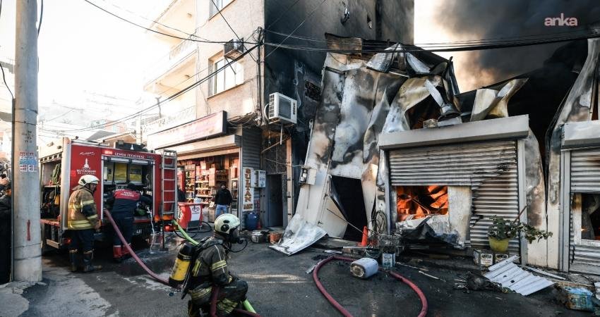 Buca’da bir iş yerinde çıkan yangın panik yarattı İzmir’in Buca ilçesinde yoğurt üretimi yapılan iş yerinde çıkan yangın,