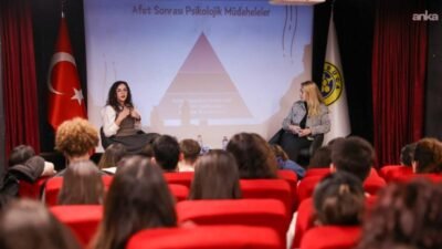 Afetlere karşı psikolojik hazırlığın önemi Buca’da masaya yatırıldı. Psikoloji öğrencileri,