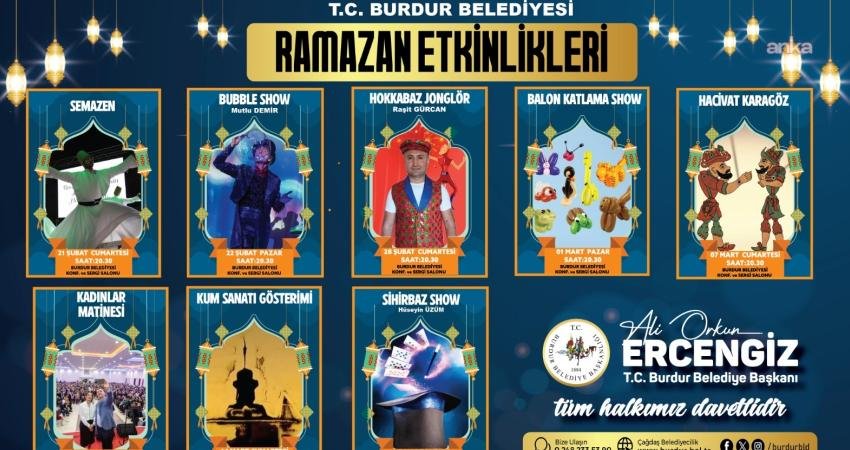 Burdur Belediyesi, ramazanı kültürel ve sanatsal etkinliklerle karşılıyor Burdur Belediyesi, ramazan ayını çocuklar ve ailelere yönelik kültürel ve