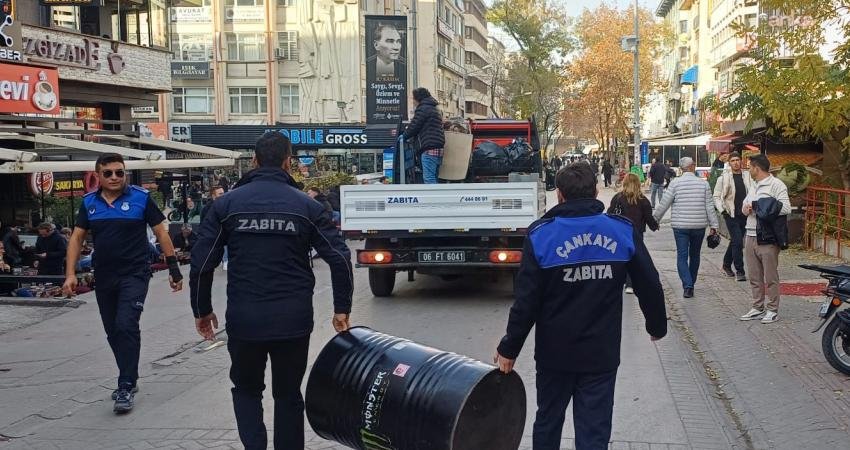 Çankaya Belediyesi Zabıta Müdürlüğü ekipleri, yayaların kamusal alanları güvenli ve