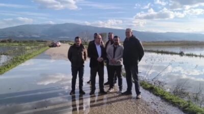 CHP Aydın Milletvekili Evrim Karakoz, Aydın’da aşırı yağışlar nedeniyle sular altında kalan