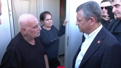 CHP Genel Başkanı Özgür Özel, Hatay’da depremzedelerin yaşadığı konteyner kenti