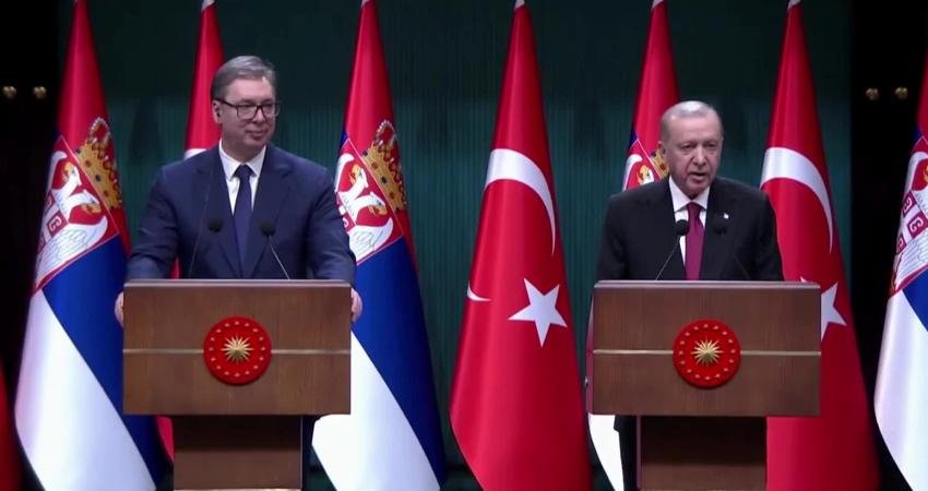 Cumhurbaşkanı Recep Tayyip Erdoğan, Sırbistan Cumhurbaşkanı Aleksandar Vucic ile düzenlediği ortak