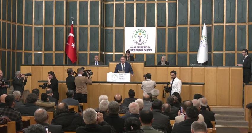  DEM Parti Eş Genel Başkanı Tuncer Bakırhan, Türkiye'nin artık enerjisini