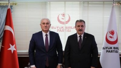 BBP Genel Başkanı Mustafa Destici, Kamu Başdenetçisi Mehmet Akarca ve