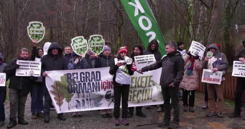 Kuzey Ormanları Savunması bu pazar da Belgrad Ormanı'nda açıklama yaptı.