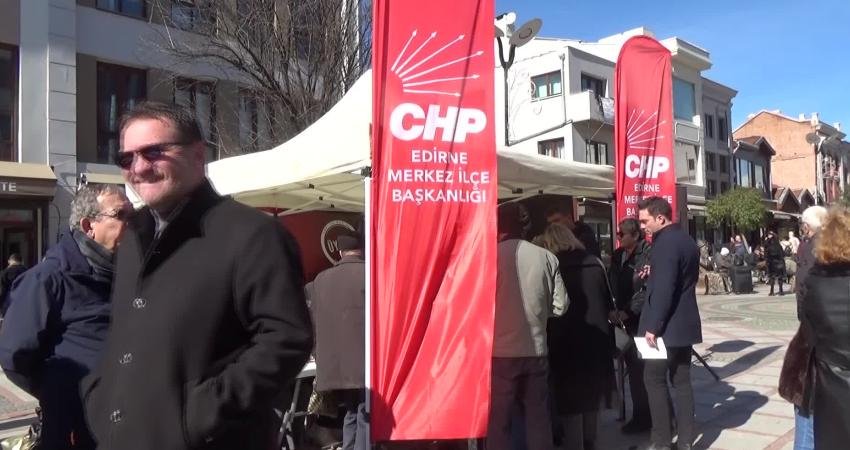 CHP Edirne Merkez İlçe Başkanlığı tarafından "Katlanmak zorunda değilsiniz" sloganıyla