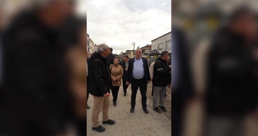 Edremit Belediye Başkanı Mehmet Ertaş, ilçe genelinde devam eden yol