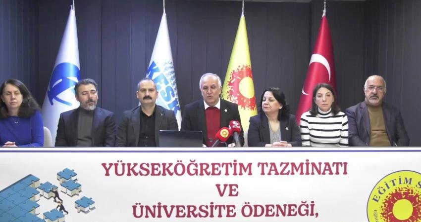 Eğitim Sen Genel Başkanı Kemal Irmak, Yükseköğretim Kurulu (YÖK) Başkanı Erol