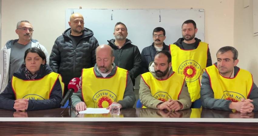 Eğitim Sen Tunceli Şube Başkanı Mehmet Aşkın, Milli Eğitim Bakanlığı'nın