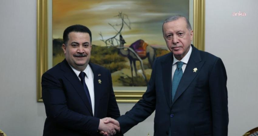 Cumhurbaşkanı Recep Tayyip Erdoğan, Irak Başbakanı Muhammed Şiya es-Sudani ile