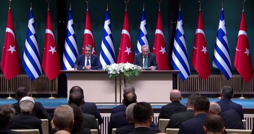 Cumhurbaşkanı Recep Tayyip Erdoğan, Yunanistan Başbakanı Kiryakos Miçotakis ile düzenlenen