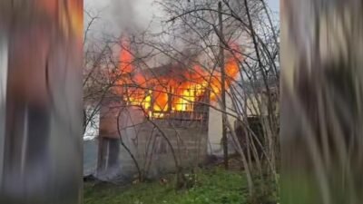 Giresun’un Camili köyünde çıkan yangında, evde tek başına bulunan Şaziye