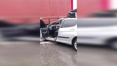  Artvin’in Hopa ilçesinde park halindeki tıra çarpan otomobilde bulunan 2