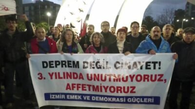 İzmir Emek ve Demokrasi Güçleri'nin, 6 Şubat 2023 depremlerinin üçüncü