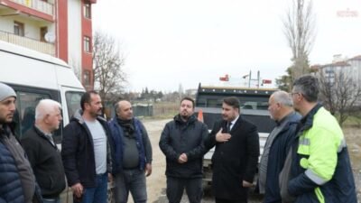 Kahramankazan Belediyesi, hava şartlarının elverişli hale gelmesiyle Fatih Mahallesi’nde yürütülen