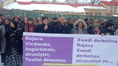 DEM Parti Kars İl Eş Başkanlığı öncülüğünde bir araya gelen