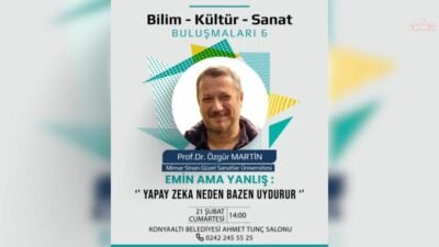 Konyaaltı Belediyesi’nin "Bilim, Kültür ve Sanat Buluşmaları" kapsamında Prof. Dr.