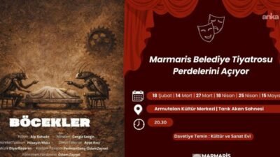 Marmaris Belediyesi Tiyatrosu’nun ilk oyunu "Böcekler", 18 Şubat Çarşamba günü