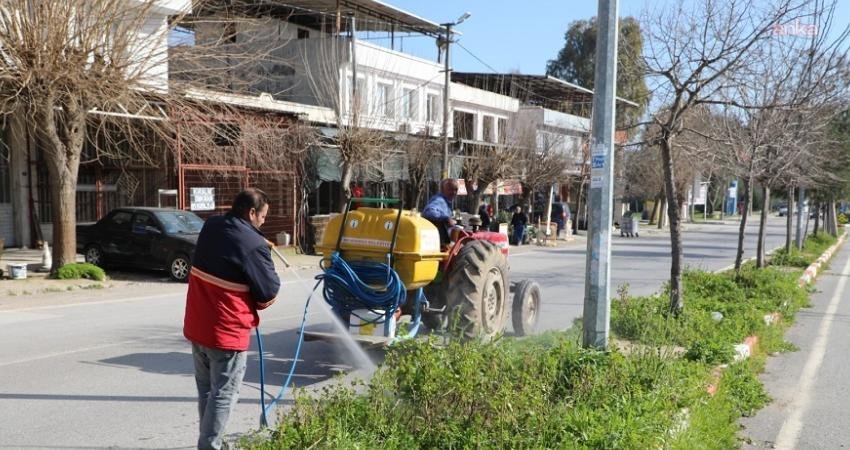 Menderes Belediyesi, ilçede her yıl düzenli olarak gerçekleştirilen ot ilaçlama